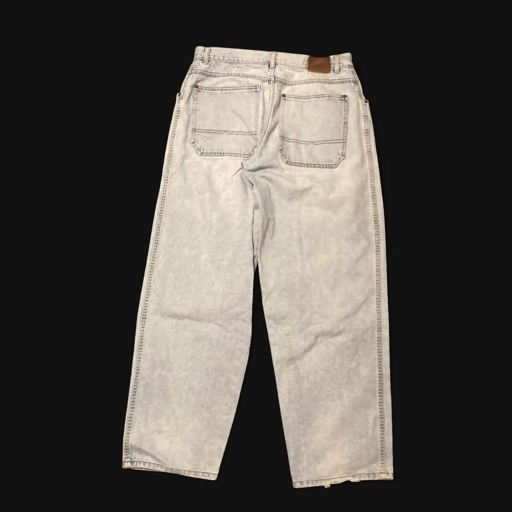 MAC light wash baggy blue jeans Vtg 90s big pockets Men's 32/33